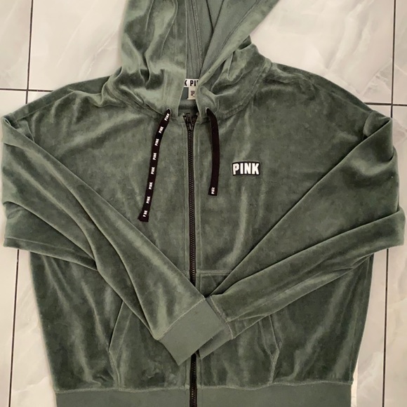 Green Velvet Hoodie - Picture 1 of 1